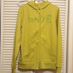 Burton zip up hoodie Neon green/yellow